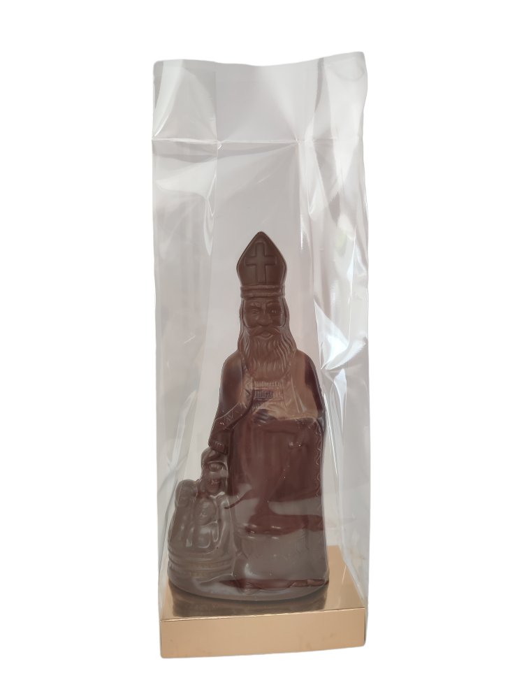 Chocolade Sinterklaas met 3 kinderen 18cm (fig 1) - Novoti