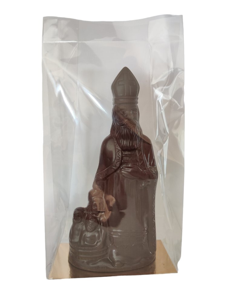 Chocolade Sinterklaas met 3 kinderen 25cm (fig. 3) - Novoti