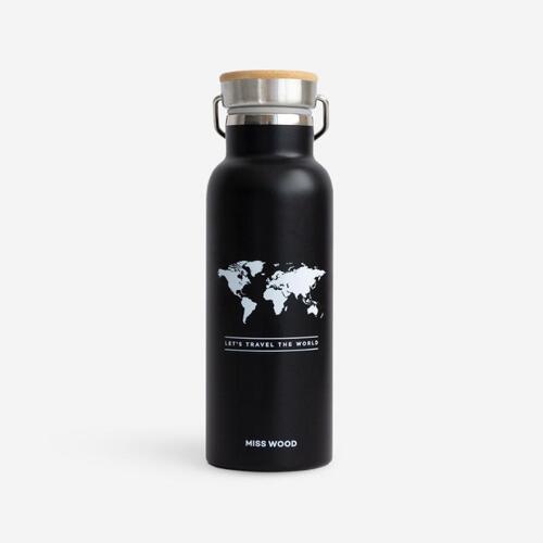 Woody drinkfles wereld - Novoti