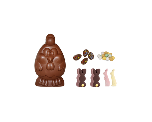Chocolade Paaspakket Chickie & konijn & half eitje & meeuweneitjes & Etna (pak. 23)