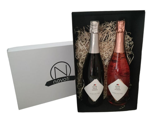 Entre Deux Monts Wiscoutre Blanc de Blancs Brut & Rosé met uw eigen opdruk naar keuze - Novoti